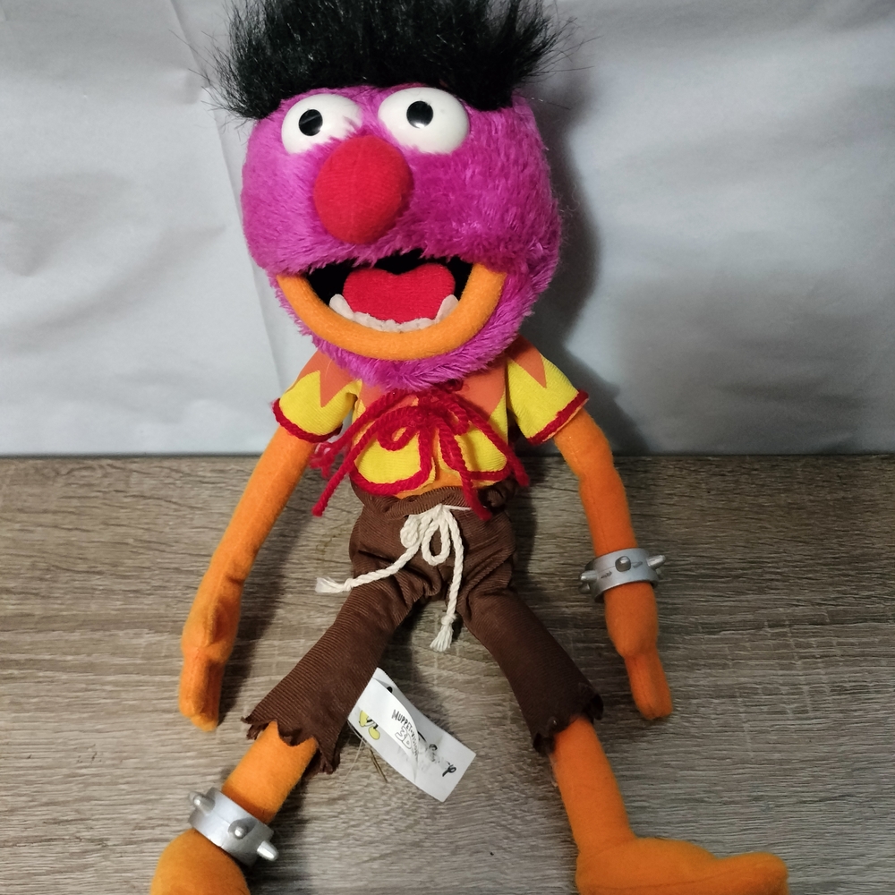 Plush Animal Toy with Purple and Orange Colors Muppets Drummer
